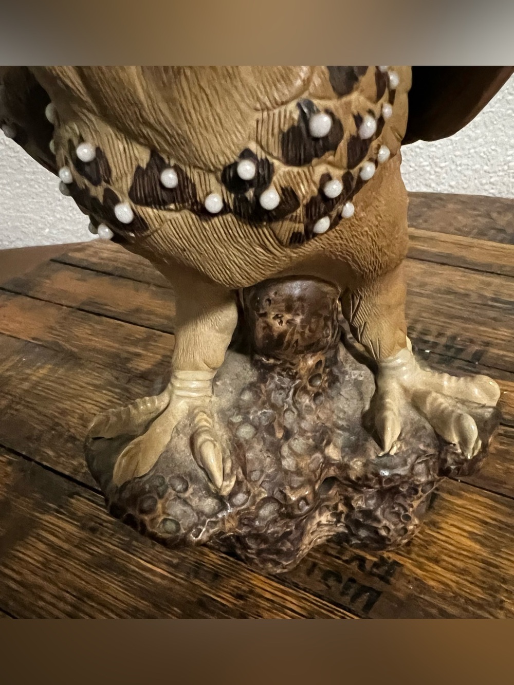 Vintage  Chinese Eagle Sculpture Zisha Purple Clay Pearl Glaze Hand Painted RARE - Picture 12 of 16